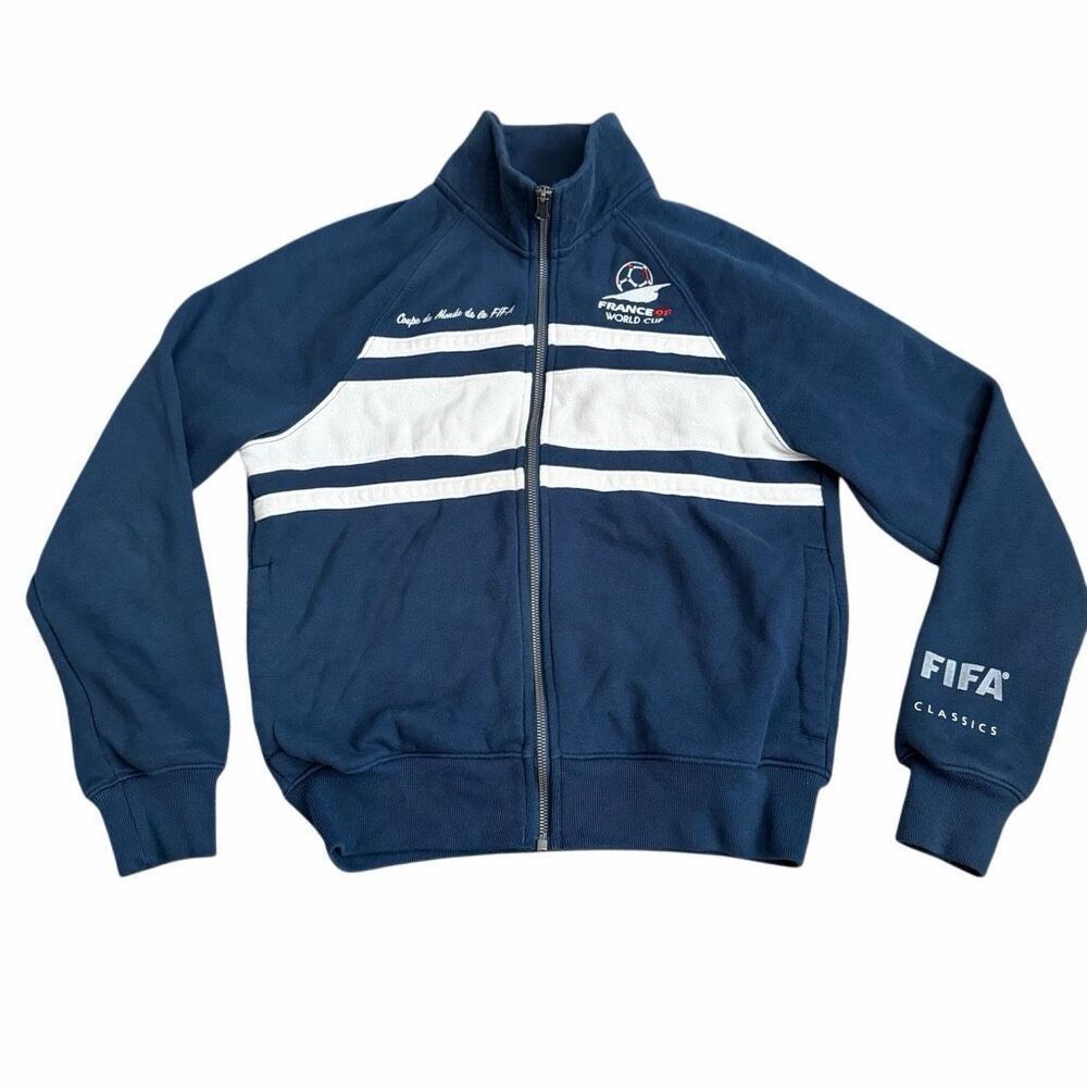 Hollister 1998 FIFA World Cup France Graphic Fleece Zip Up Jacket XS